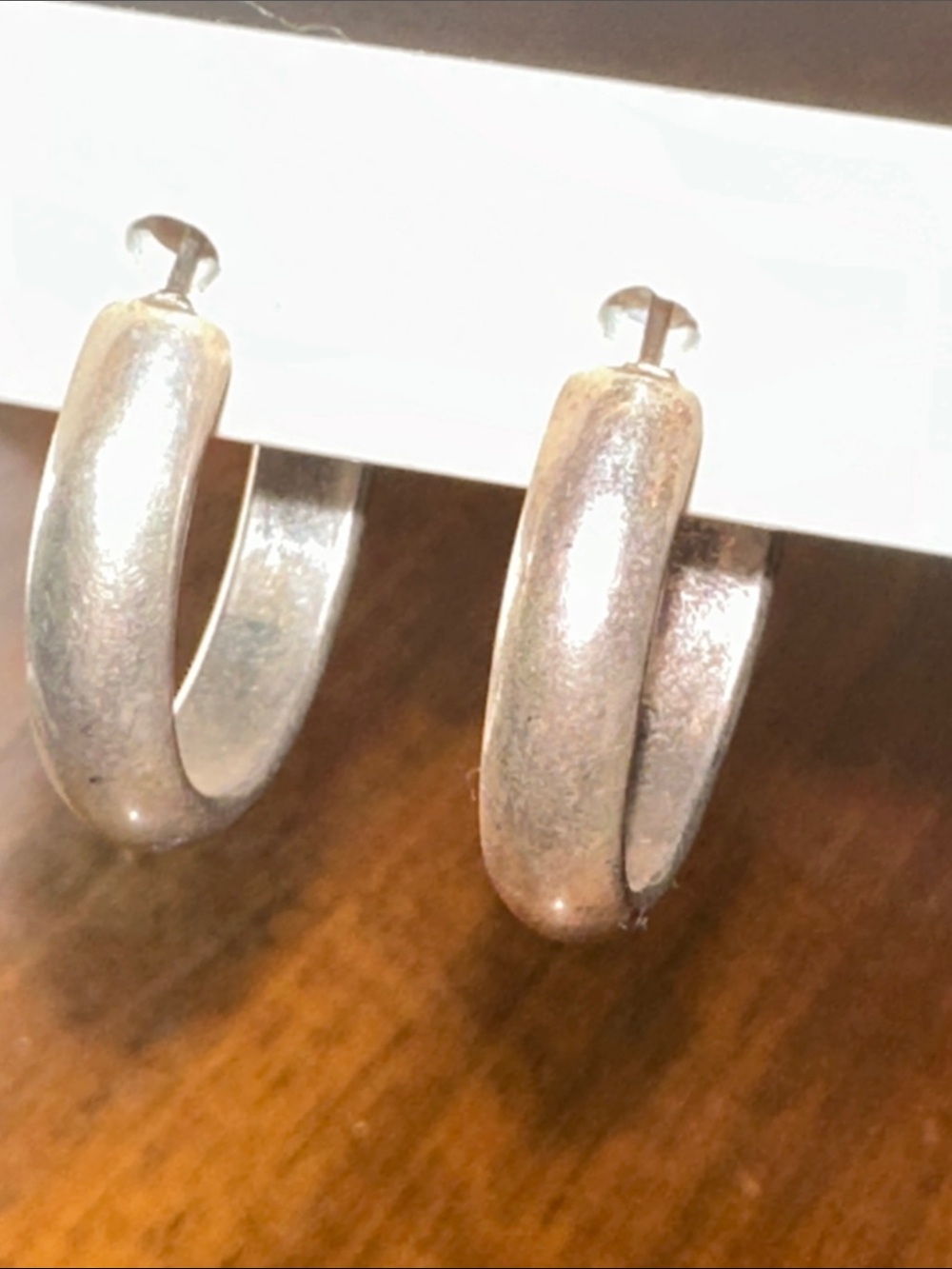 Classic Silver Hoop Post Earrings